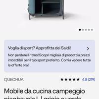 Mobile pieghevole da campeggio Decathlon 