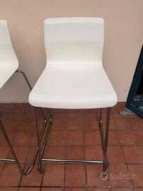 3 Sgabelli IKEA GLENN bianchi + 1 seduta