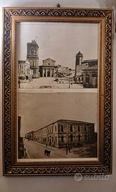 antica cornice in legno con finitura ottone 