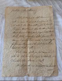 1881 Lettera antica manoscritto diffida legale