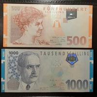 SCHILLING AUSTRIA 500 E 1000 anno 1997
