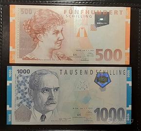 SCHILLING AUSTRIA 500 E 1000 anno 1997