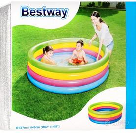 Bestway - piscina a 4 anelli colorati 157x46 cm