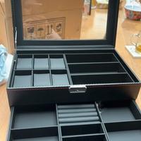 Scatola organizer per orologi e occhiali
