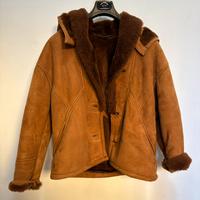 Shearling marrone donna giacca montone