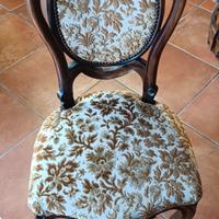 tavolo e sedie in noce massello antico 1975