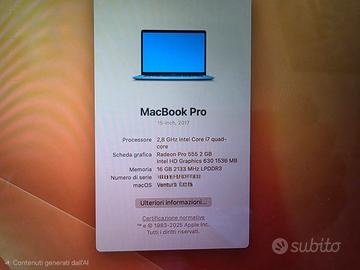 macbook pro 15 2017 touchbar 