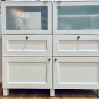 Credenza mobile vetrina buffet Ikea Besta bianco