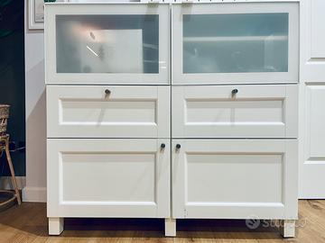 Credenza mobile vetrina buffet Ikea Besta bianco