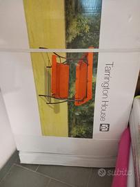 Sedia a Dondolo da Giardino con Telaio in Acciaio