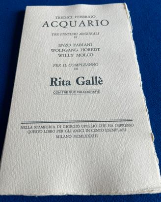 Calcografie di Rita Galle’