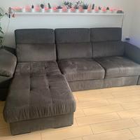 Divano letto con chaise longue