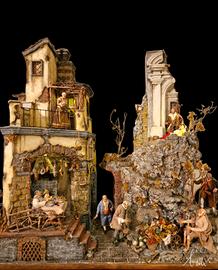 Cucina di terracotta con luce - Il presepe di Napoli