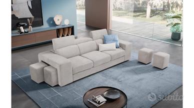 Divano Letto 3 posti grigio chiaro 
Tuscolana Numi