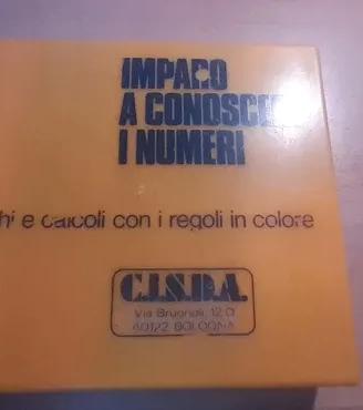 Scatola con regoli in colore anni '70
