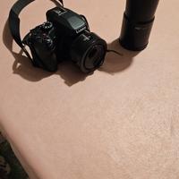 panasoniz lumix fz82 + teleobiettivo.