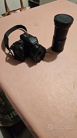 panasoniz lumix fz82 + teleobiettivo.