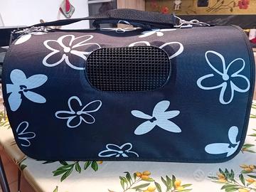 Trasportino cane/gatto Flora nero