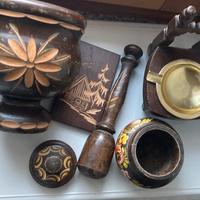 Set  in legno di artigianato Vintage