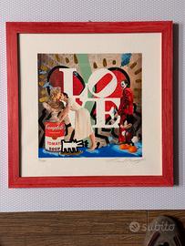 Quadro Serigrafia di La Rouge 35x35 broken hearth