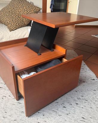 POLIFORM Comodino / Tavolino Trasformabile Vintage