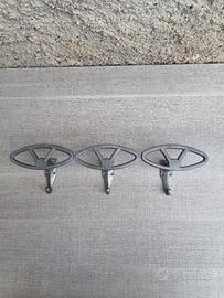 3 Appendiabiti Vintage Metallo Anni '50 space age