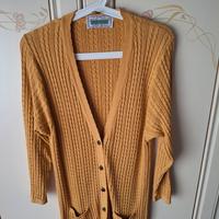 Cardigan giallo ocra