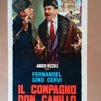 LOCANDINA IL COMPAGNO DON CAMILLO, cm 70x33,5, ori