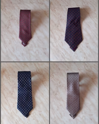 4 Cravatte colori vari trame varie anni 70