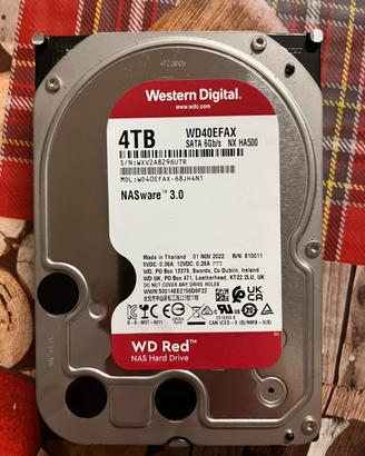 WD Red 4TB WD40EFAX – 15.600 ore – SMART OK