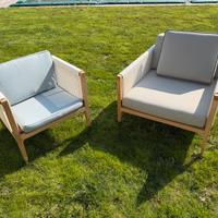 Poltroncine in teak Smania