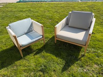 Poltroncine in teak Smania