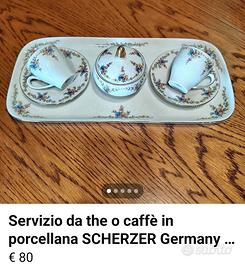 servizio caffè  per due con zuccheriera