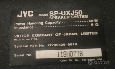 Coppia casse acustiche JVC SP-UXJ50 – sistema 3 vi