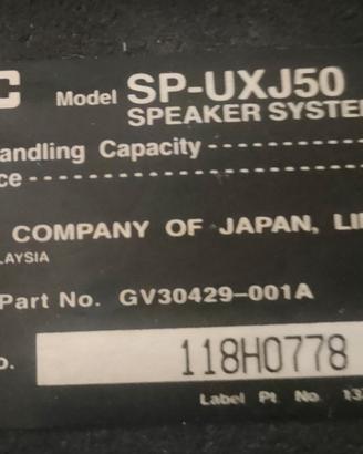 Coppia casse acustiche JVC SP-UXJ50 – sistema 3 vi