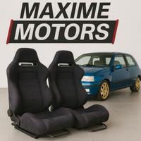 Kit 2 sedili SIMONI RACING MIKY in velluto nero Nu