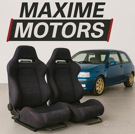 Kit 2 sedili SIMONI RACING MIKY in velluto nero Nu