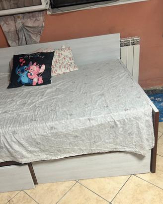 Struttura letto contenitore una piazza e mezza