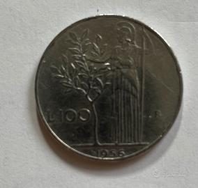 Moneta da 100 lire anno 1956