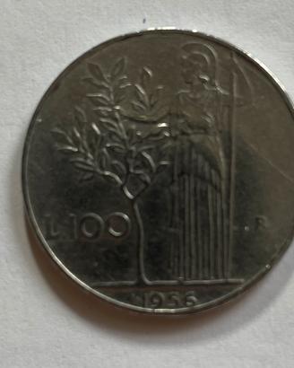 Moneta da 100 lire anno 1956
