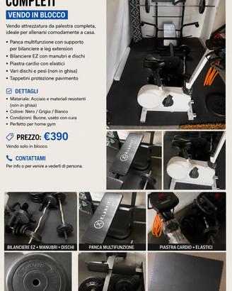 Palestra Completa Klarfit con Pesi e Cyclette