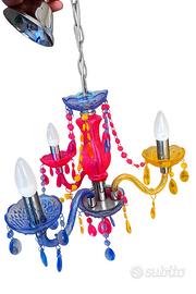 Lampadario colorato 3 luci