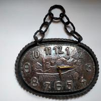 Orologio da parete rame martellato rustico