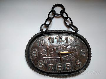 Orologio da parete rame martellato rustico