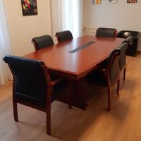 Tavolo riunioni per ufficio con 6 poltrone