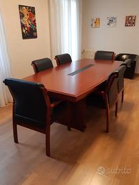 Tavolo riunioni per ufficio con 6 poltrone