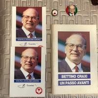 Bettino Craxi Un passo avanti libro + cartolina