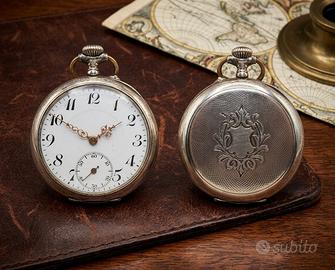 Orologio da tasca antico fine '800 in argento
