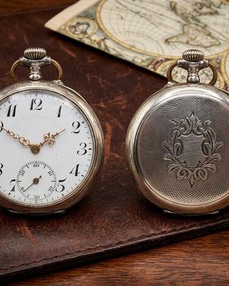 Orologio da tasca antico fine '800 in argento