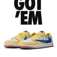 Nike jordan 1 low x travis scott colore canary